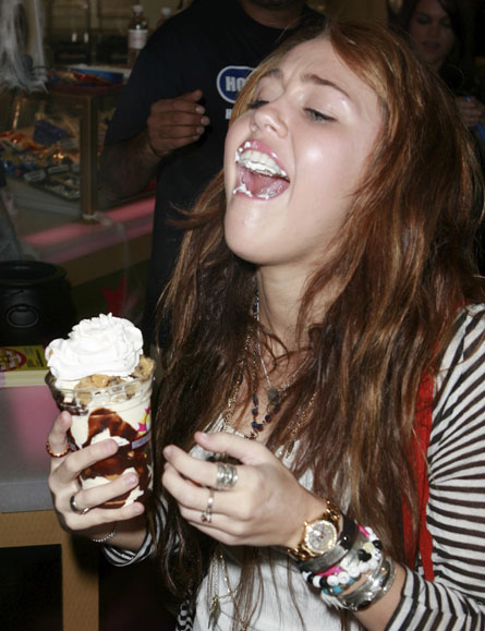 Turns out Miley Cyrus likes ice cream Our loss